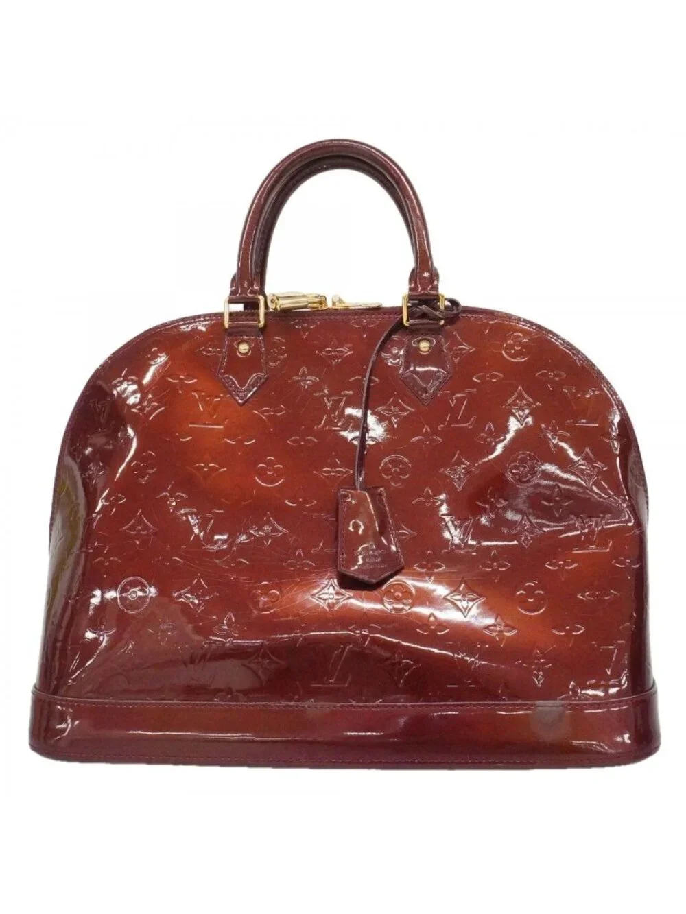 Louis Vuitton Handbag Vernis Alma GM Rouge Fauvist